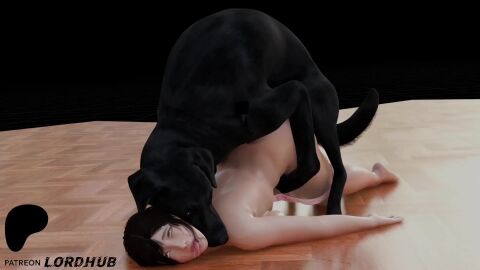 1boy 1girls ahe_gao ass big_ass big_breasts big_penis bite bra breasts brown_hair canine dead_or_alive doggy_style domestic_dog egg lordhub penis sayuri_(dead_or_alive) submissive tagme tongue video zoophilia