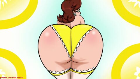 alternate_version_available animated ass ass_focus blaze_(artist) bubble_ass bubble_butt bulge bxblazexd female gif huge_ass lingerie mario_(series) panties princess_daisy royalty shaking_ass shaking_butt thighhighs twerk twerking