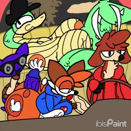 1:1 3rd_party_watermark animated anthro babiduh bob_(superiorfoxdafox) breast_grab breasts cain_(superiorfoxdafox) driving fellatio female group hand_on_breast head_bob humor ibispaintx lucy_swallows male male/female male/male meme oral penile penis sex short_playtime soups_(superiorfox) what_is_love