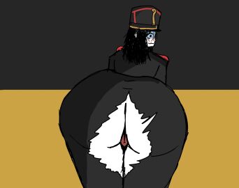 ass austrian black_suit emo female flag huge_ass ibispaint light_skin nude phone_drawing regiment soldier