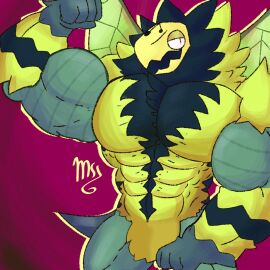 1boy anthro anthro_on_anthro bee biceps buff dronesect edit edited ethereal_monster humbug_(my_singing_monsters) insect male male_only messy_slimey muscles muscular my_singing_buff_or_bara_monsters my_singing_monsters non_nude solo