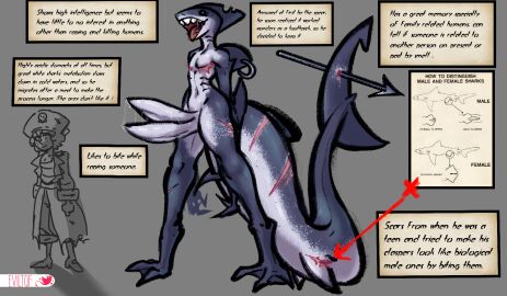 2_penises andromorph anthro bodily_fluids clothing cum cum_string digital_media_(artwork) erection eviltqf fan_character fish genital_fluids genitals hi_res human humanoid intersex male mammal marine multi_genitalia multi_penis penis rapist saliva saliva_string sex shark solo trans_(lore) trans_man_(lore)