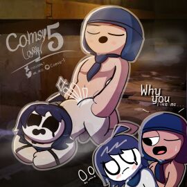 2025 2boys 2d anal anal_sex blush cos-18only daniel_(gteven_das) dominant domination domination/submission femboy gay gay_domination gay_male gay_sex gteven_das male male/male mask mask_on_head n_hiss ninedr original sex shocked shocked_eyes shocked_face submissive submissive_male vega_(n_hiss) white_body white_skin