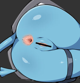 anus ass bar_censor black_background blue_skin blue_tail censored close-up colored_anus colored_pussy colored_skin female highres holster hoyoverse kotatsu_(kotatsu3) pussy simple_background skindentation solo soukaku_(zenless_zone_zero) tail thigh_holster thigh_strap zenless_zone_zero