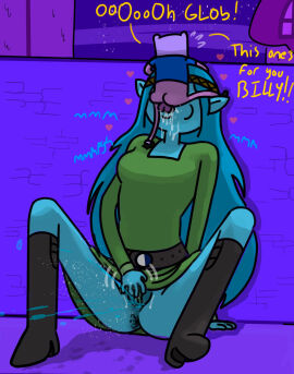 adventure_time canyon_(adventure_time) face_fucking female fingering_pussy fingering_self finn_the_human giantess pussy thewizud