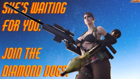 1girls 3d 3d_(artwork) ass athletic athletic_female big_breasts breasts brown_hair bust busty chest curvaceous curvy curvy_female curvy_figure digital_media_(artwork) female female_focus fit fit_female gun hair hips hourglass_figure huge_breasts human kojima_productions konami large_breasts legs legs_apart light-skinned_female light_skin lips metal_gear metal_gear_solid metal_gear_solid_v quiet_(metal_gear) rocket_launcher slim_waist smitty34 thick thick_ass thick_hips thick_legs thick_thighs thighs top_heavy top_heavy_breasts voluptuous voluptuous_female waist wide_hips