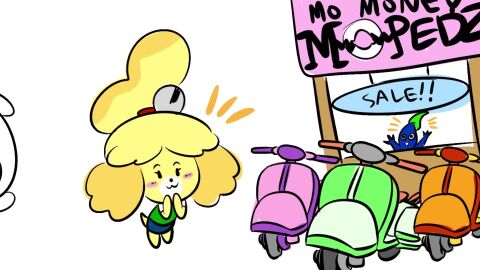 animal_crossing big_butt dancing female isabelle_(animal_crossing) male stripper_pole stripping super_smash_bros. tagme video