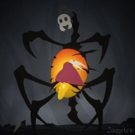 anthro anthro_penetrated big_breasts bug cum_inside furry hollow_knight hornet hornet_(hollow_knight) impregnation inflation nosk_(hollow_knight) stomach_bulge tagme thick_thighs vaginal_penetration video zoquete