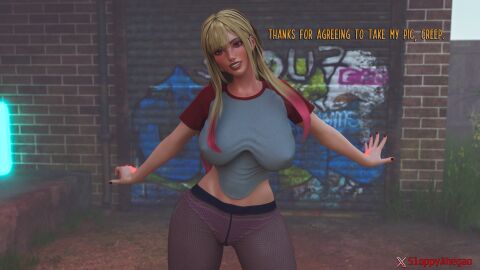 1girls 3d alternate_breast_size big_breasts big_nipples breasts female female_only human kitagawa_marin panties pantyhose sloppyahegao solo sono_bisque_doll_wa_koi_wo_suru