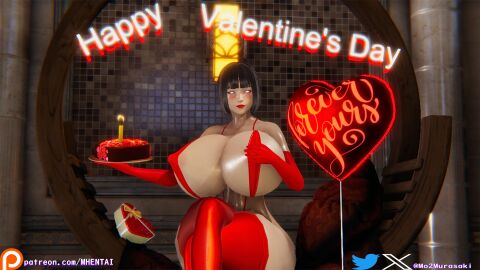 1girls 3d bob_cut boruto:_naruto_next_generations breasts breasts_bigger_than_head female female_only honey_select_2 huge_breasts hyuuga_hinata illusion_soft milf murasakio_(artist) naruto naruto_(series) naruto_shippuden short_hair sling_bikini solo valentine's_day