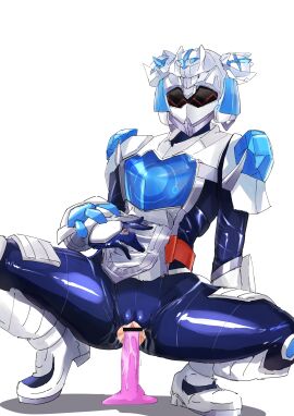 1girls asking_for_sex asking_viewer bodysuit censor_bar censored censored_pussy cowgirl_position cutout cycloneaction dildo_in_pussy dildo_sitting female female_focus female_only heroine high_heel_boots high_heels kamen_rider kamen_rider_gotchard_(series) kamen_rider_majade looking_at_viewer male moon_cerberus penis pink_dildo pussy pussy_juice pussy_juice_leaking pussy_juice_on_dildo riding riding_penis rinne_kudo skintight skintight_bodysuit solo solo_female solo_focus squatting thick_thighs thighhighs thighs wide_hips