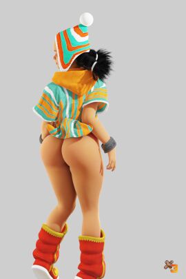 3d ass ass_focus big_ass capcom dark-skinned_female dark_skin female human human_only lily_hawk street_fighter street_fighter_6 thick_ass thick_thighs xnell388