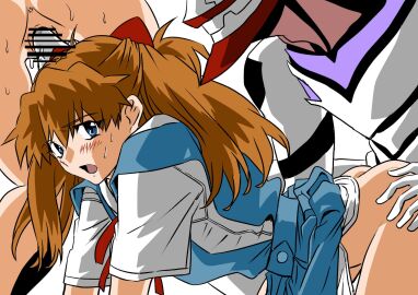 1girls 5rjgl0hk3535597 asuka_langley_sohryu blue_eyes blush breasts censor_bar censored clothing doggy_style duo female from_behind_position hair hi_res human light-skinned_female light_skin long_hair male male/female mammal mass_production_eva monster neon_genesis_evangelion on_model open_mouth orange_hair red_ribbon school_uniform sex smile teenage_girl the_end_of_evangelion tokyo-3_middle_school_uniform uniform yuutaku1618