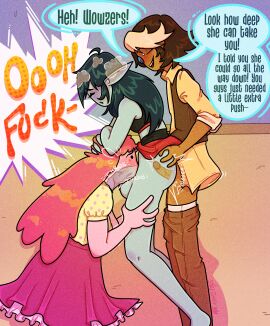 adventure_time adventure_time:_fionna_&_cake anal anal_sex big_breasts big_penis breasts chubby_female clothing comic_panel deepthroat fellatio female futa_on_female futanari inside inside_view intersex love_train male male_on_futa marceline marceline_abadeer marceline_the_vampire_queen older_male oral_while_penetrated penis princess_bubblegum simon_petrikov sketchventures skinny_female skinny_male small_penis threesome throat_fuck trans_woman transfem