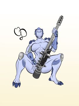 big_breasts blue_body breasts female hildryn_(warframe) huge_canon humanoid muscular muscular_female oracle_dominus warframe