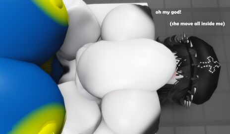 1futa 1girls 3d all_the_way_to_the_base ass balls balls_deep baseplate big_ass big_breasts big_cock black_hair blush breasts dialogue english_text female futa_on_female futanari huge_breasts huge_cock intersex noob penetration penis pumpkinlesspie roblox roblox_avatar robloxian stomach_bulge tagme tagme_(artist) text thick_thighs white_body