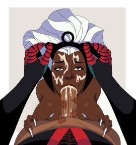 1boy 1girls 2d acatski_sen avengers balls big_breasts big_penis black_penis blowjob blue_eyes blush blush_lines blushing_at_viewer breasts couple cum_in_mouth cum_on_face dark-skinned_female dark-skinned_male dark_skin dominant_male facial fellatio female hi_res horny_female huge_breasts light_skin lipstick lipstick_mark lipstick_mark_on_stomach lipstick_marks lipstick_on_balls lipstick_on_penis lipstick_ring lipstick_smear long_ears long_hair long_nails looking_at_viewer male marvel marvel_comics miles_morales mutant nail_polish nails nails_painted naked naked_female no_watermark nude nude_female older_female older_female_and_younger_male oral oral_sex ororo_munroe penis pov pov_eye_contact romantic spider-man spider-man_(series) storm_(x-men) straight superhero superheroine sweat torso uncensored veiny_penis white_nail_polish white_nails x-men