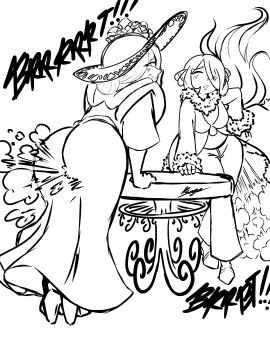 cogita_(pokemon) cynthia_(pokemon) dress enjoying_farting fart fart_cloud fart_fetish farting monochrome nintendo pokemon thepervysage