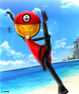 1boy 6une beach big_penis black_body black_penis blocky_feet blush blushing blushing_profusely copyright dick_out exposed_dick exposed_penis flaccid flaccid_penis helmet leg_up lens_flare male male_only no_humans non-human open_mouth orange_mouth penis penis_out posing red_helmet red_jumper shotgun_man_(zolaman_gunz) solo solo_focus solo_male spread_leg stick_figure stickfigure stickman tease teasing teasing_another teasing_viewer veiny_penis villain watermark yellow_body yellow_skin zolaman_gunz_(manga) 졸라맨_건즈