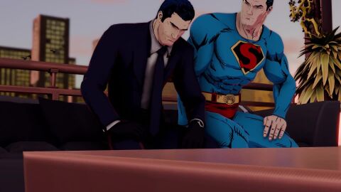 bara batman bruce_wayne clark_kent dc_comics diogaygay gay justice_league male/male spit superhero superman tagme tongue_kiss tongue_sucking video