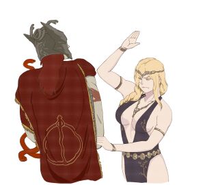 big_breasts breasts cleavage elden_ring female fromsoftware meme messmer_the_impaler milf queen_marika_the_eternal sertomato shadow_of_the_erdtree