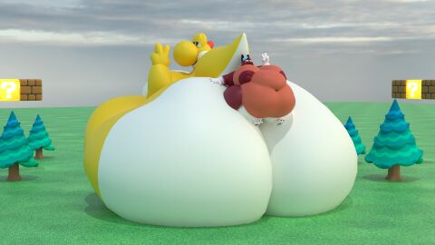 ass bbw big_ass big_breasts bigbunsahead breasts bubble_ass bubble_butt casey_(chip_at_night) cleavage female furry gale_(chip_at_night) huge_ass huge_breasts mario_(series) nintendo nipples overweight thick_thighs wide_hips yoshi