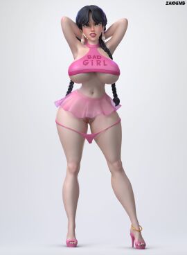 3d anklet armpits arms_up big_breasts black_hair blush breasts brown_eyes busty clitoral_hood clitoris condom condom_earring crop_top earrings eyeshadow female female_focus female_only filled_condom full_body goth goth_girl hands_behind_head high_heels hourglass_figure jenna_ortega labia light-skinned_female light_skin long_hair makeup mascara microskirt miniskirt nail_polish navel pale-skinned_female pale_skin pinup pinup_pose pubes pubic_hair pussy revealing_clothes skimpy_clothes skirt tagme the_addams_family thong thong_aside toenail_polish twin_braids underboob used_condom vagina wednesday_(netflix) wednesday_addams wide_hips zaknimb