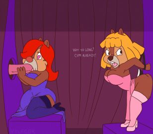 2024 angry animated anthro big_breasts blonde_hair bondage bound breasts brown_body brown_fur chip_(disney) chip_'n_dale_rescue_rangers chipmunk clothed clothing crossdressing dale_(disney) digital_media_(artwork) disney duo fellatio female female_penetrated fur ground_squirrel hair legwear long_hair looking_pleasured male male/female male_penetrating male_penetrating_female mammal mostly_clothed oral penetration penile penis question red_hair rodent rule_63 sciurid sex squirrel stockings tan_body tan_fur text tongue tongue_out tongue_out_blowjob vylfgor white_body white_fur