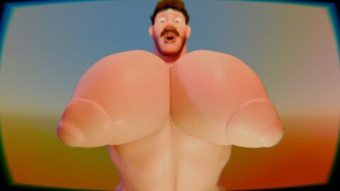 3d 3d_model bara big_nipples bill_andersen huge_pecs inside_out inside_out_2 male male_only moobs muscular nipples psbaradungeon solo_male tagme yaoi