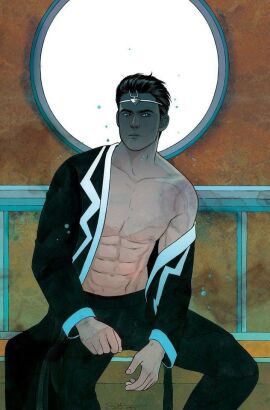 1boy artist_request black_bolt blackagar_boltagon dark_hair fit fit_male human human_only inhumans light-skinned_male light_skin male male_only marvel marvel_comics muscular muscular_male shirtless solo straight_hair superhero