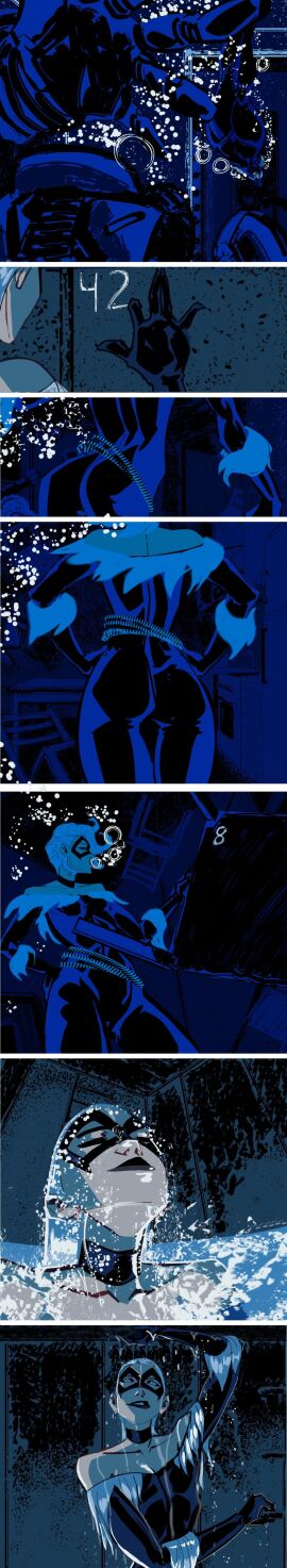 ass batnipsforever black_cat_(marvel) breasts felicia_hardy female lipstick marvel marvel_comics spider-man_(series) underwater