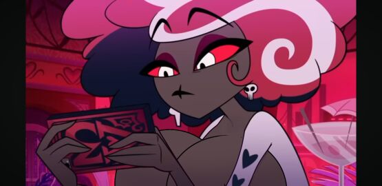 big_breasts breasts edit edited edited_screencap female hazbin_hotel huge_breasts large_breasts solo solo_female velvette