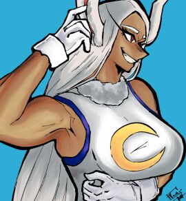 evangel_babango female flexing_bicep mirko miruko muscles muscular muscular_female my_hero_academia not_porn reference rumi_usagiyama