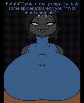 beat_banger big_breasts blowjob breasts breasts_bigger_than_head breasts_out cum cum_in_mouth cum_inside enormous_breasts excessive_cum furry huge_breasts huge_tongue large_breasts longue_tongue spider_girl subtitles sucking sucking_penis tagme tongue_around_penis video