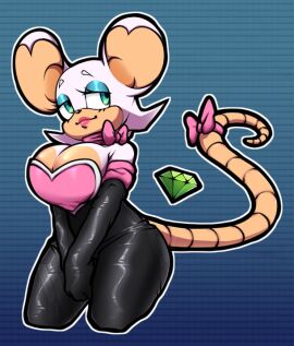 2024 2d 2d_(artwork) 2d_artwork anthro ass bat bat_girl breasts clothed clothing female female_only hips large_ass large_breasts large_butt latex latex_suit mobian mobian_(species) mobian_bat mouse rat rat_tail rouge_the_bat sega shiny shiny_clothes shiny_skin sonic_(series) sonic_adventure_2 sonic_team sonic_the_hedgehog_(series) thick thick_ass thick_thighs tight_clothing tight_pants white_hair