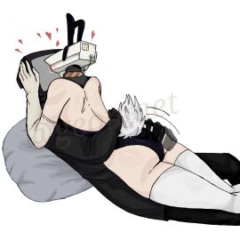 2boys blush bunny_ears bunnysuit gay holding_ass male pillow simp_cameraman_(skibidi_toilet) skibidi_toilet smiling tv_man tv_man_(skibidi_toilet)