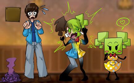 character_tf green_skin identity_death mimi_(super_paper_mario) original_character paper_mario squirmsdworms transformation transformation_sequence