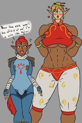 1boy 1girls body_part_swap c-dock female genderswap_(mtf) gerudo head_swap highres link male rule_63 tagme the_legend_of_zelda the_legend_of_zelda:_breath_of_the_wild