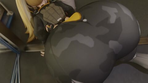 3d all_fours animated ass ass_focus ass_shake blonde_hair female from_behind huge_ass jiggle kishi long_hair pants ponytail solo tagme top-down_bottom-up trigger_(zenless_zone_zero) video webm zenless_zone_zero