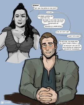 1girls 2d creedo dungeons_and_dragons dungeons_and_dragons:_honor_among_thieves edgin_darvis female gay holga_kilgore male