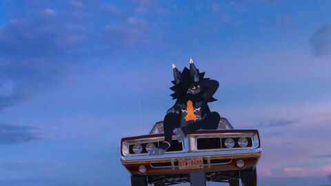 3d 3d_animation 3d_background black_fur car clawed_fingers dick fur furry furry_male furry_only horns knotted_penis looking_at_viewer male orange orange_penis paws penis picture sitting solo solo_focus tagme tease twizzy1st vrchat vrchat_avatar vrchat_model