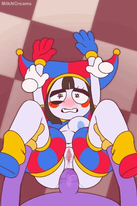 ahe_gao anthro breast_out breasts female fuck jax_(the_amazing_digital_circus) male penis pomni pomni_(the_amazing_digital_circus) purple_skin the_amazing_digital_circus white_skin