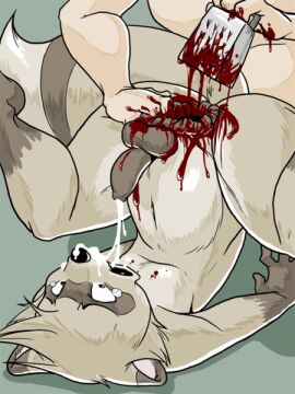 anal anthro ass cheese_grater cum furry gore guro raccoon