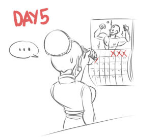 1girls breasts calendar_(object) chichi chinese_clothes dragon_ball dragon_ball_super earrings female fully_clothed funsexydragonball medium_breasts monochrome no_nut_november sweat sweatdrop text_bubble