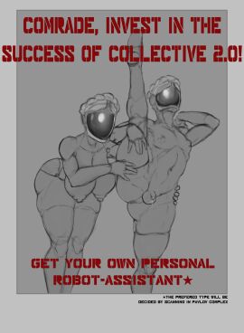 1boy 1girls 2d_(artwork) atomic_heart ballerina big_breasts breasts english_text faceless female femboy hacking_piece holding_leg male micropenis nipples penis poster presenting_penis propaganda right_(atomic_heart) robot robot_girl sketch small_penis spread_legs