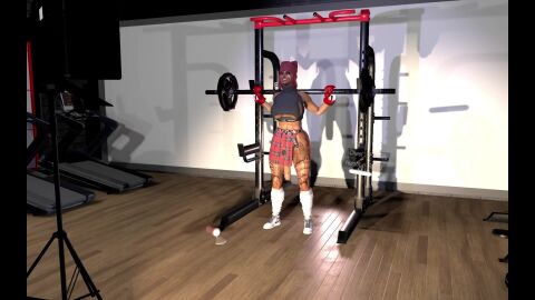 big_penis casual_exposure cock_shadow cocky_smile foreskin futanari gym hood hoodie long_foreskin long_penis muscular_futa muscular_futanari no_panties no_underwear penis_shadow shadow showing_off sideboob skirt squatting sweat sweaty tagme uncircumcised uncut veiny_penis video virt-a-mate weights