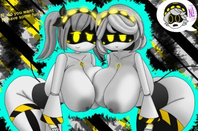 ass big_ass disassembly_drone female female_only glitch_productions j_(murder_drones) murder_drones n_(murder_drones) robot robot_girl robot_humanoid v_(murder_drones) white_body zhenyagazin