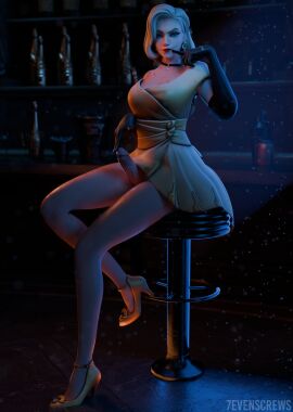 1futa 3d 7evenscrews bar_stool blizzard_entertainment blonde_hair blue_eyes choker clothed_futa clothing dress erect_penis erection formalwear_mercy futanari gloves hand_on_penis intersex lipstick looking_at_viewer mercy overwatch overwatch_2 penis red_lipstick seductive seductive_look seductive_smile self_upload shoes smile smiling smiling_at_viewer solo solo_futa tagme touching_penis
