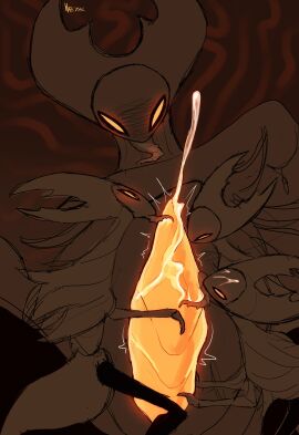 1boy 2024 2_horns 3girls absurd_res arthropod arthropod_abdomen artist_name big_penis black_legs bodily_fluids cloak clothing cock_hungry cock_worship corruption cum cum_on_face cumshot digital_media_(artwork) ejaculation english_text female foursome genital_fluids genitals glowing glowing_eyes glowing_genitalia glowing_penis group group_sex hand_on_penis hexxx hi_res hollow_knight horn huge_penis incest insect larger_male licking licking_penis looking_at_another looking_at_genitalia looking_at_penis looking_down male male/female mantis mantis_arms mantis_lord monochrome monster_cock motion_lines no_artist_signature oral orange_eyes orange_text penile penis penis_lick penis_worship sex simple_background size_difference sketch smaller_female team_cherry text the_infection_(hollow_knight) tongue tongue_out traitor_lord