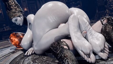 1futa 1girls 3d 940_(rebit45) animated ass big_feet breasts credits elden_ring female foot_fetish footjob fromsoftware futa_on_female futanari grey_body huge_ass intersex large_breasts larger_female light-skinned_futa light_skin non-web_source rebit rennala_queen_of_the_full_moon size_difference smaller_futa soles thick_thighs wrinkled_feet